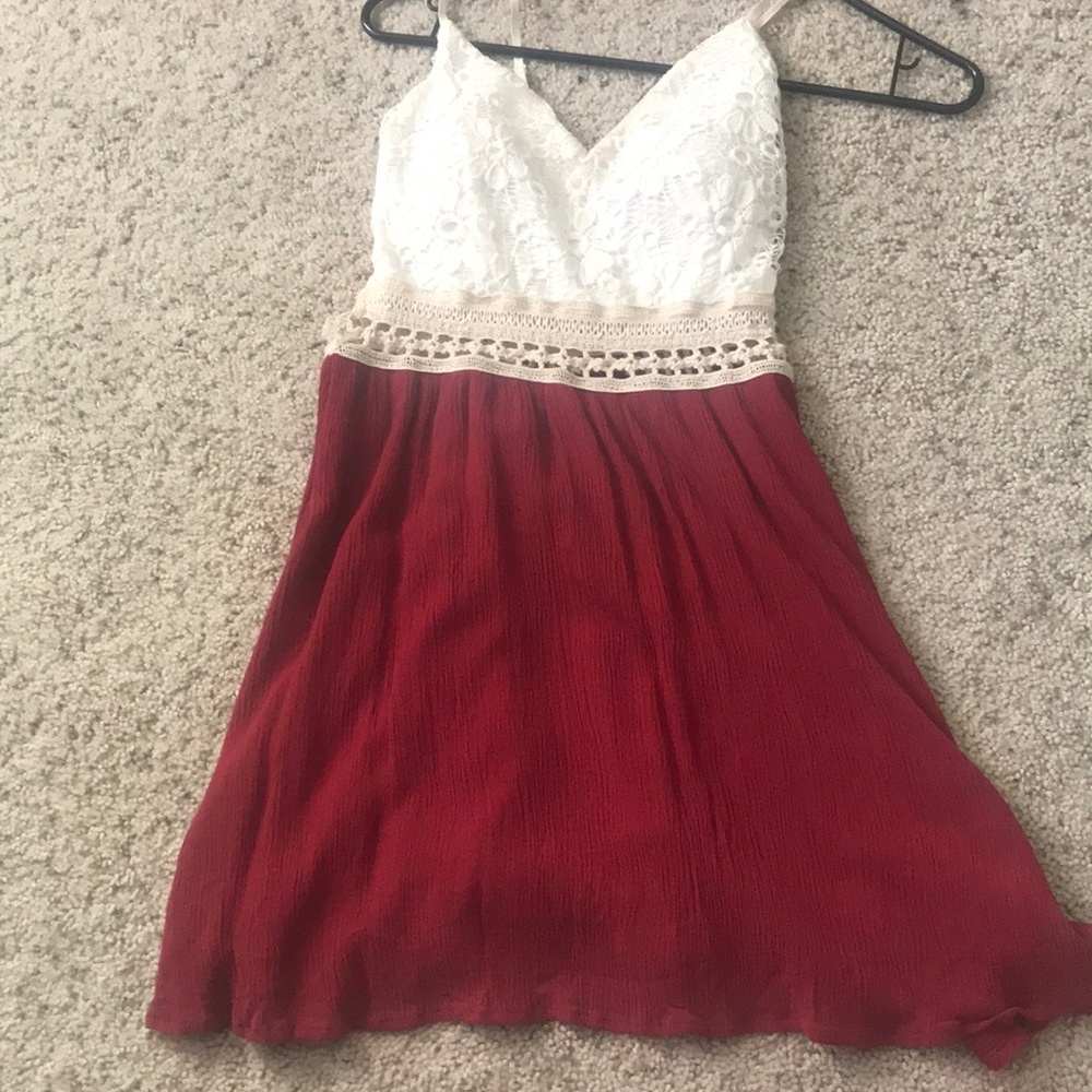 Mini red summer dress